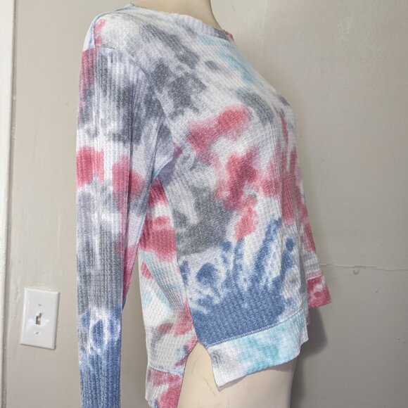 Tye Dye Waffle Knit Secret Treasures Pajama Top S GUC - Picture 3 of 4